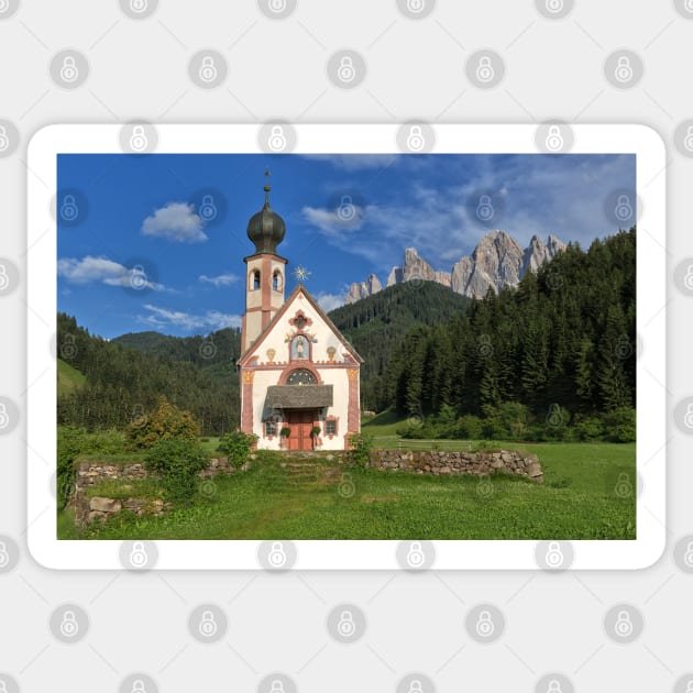 The Church of St. Johann (San Giovanni) in Ranui Sticker by yairkarelic